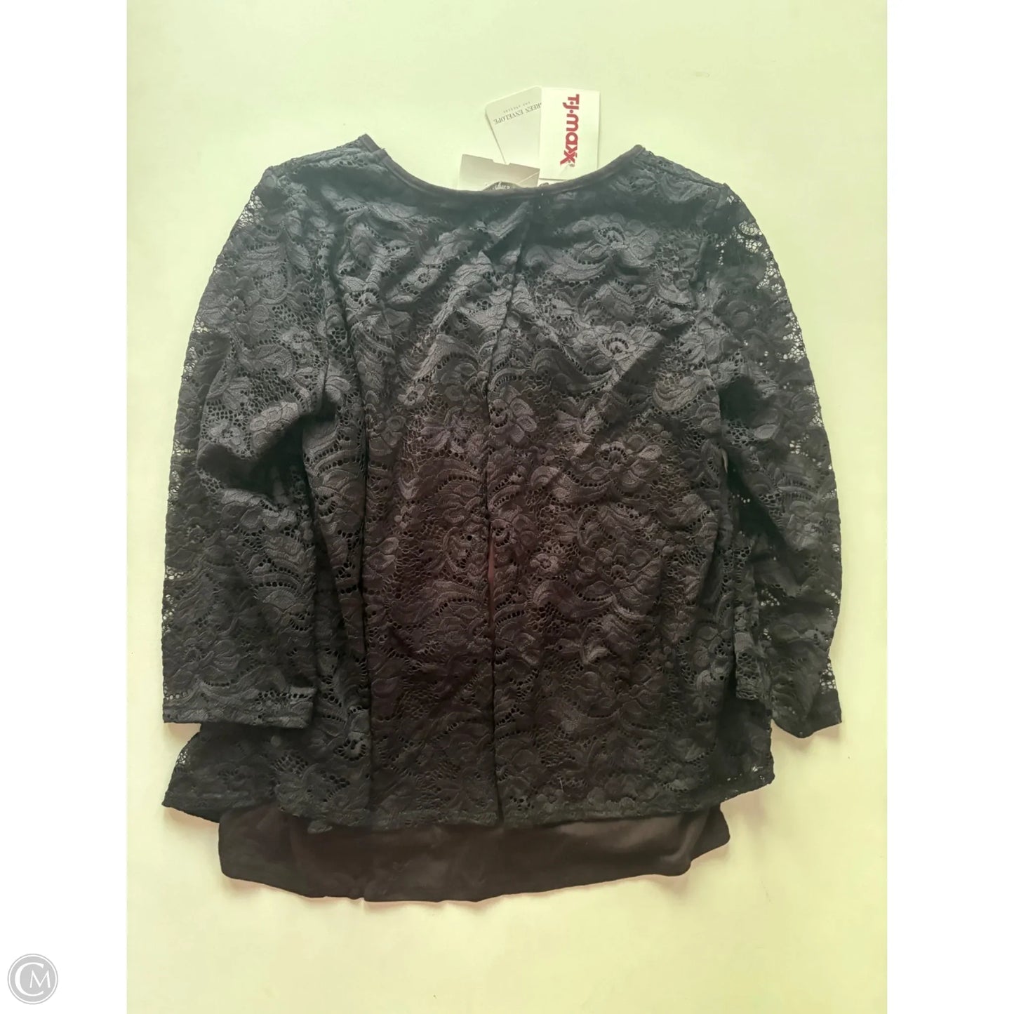 Blouse Long Sleeve By Green Envelope In Black, Size: S