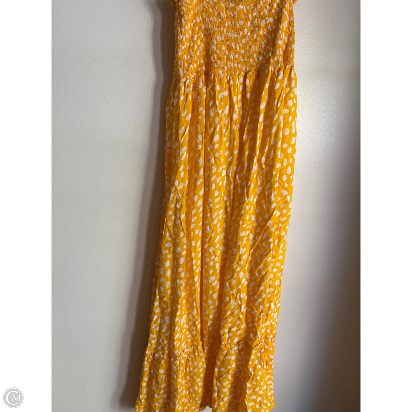 Dress Casual Midi By r. vicimos In Yellow, Size: Xl