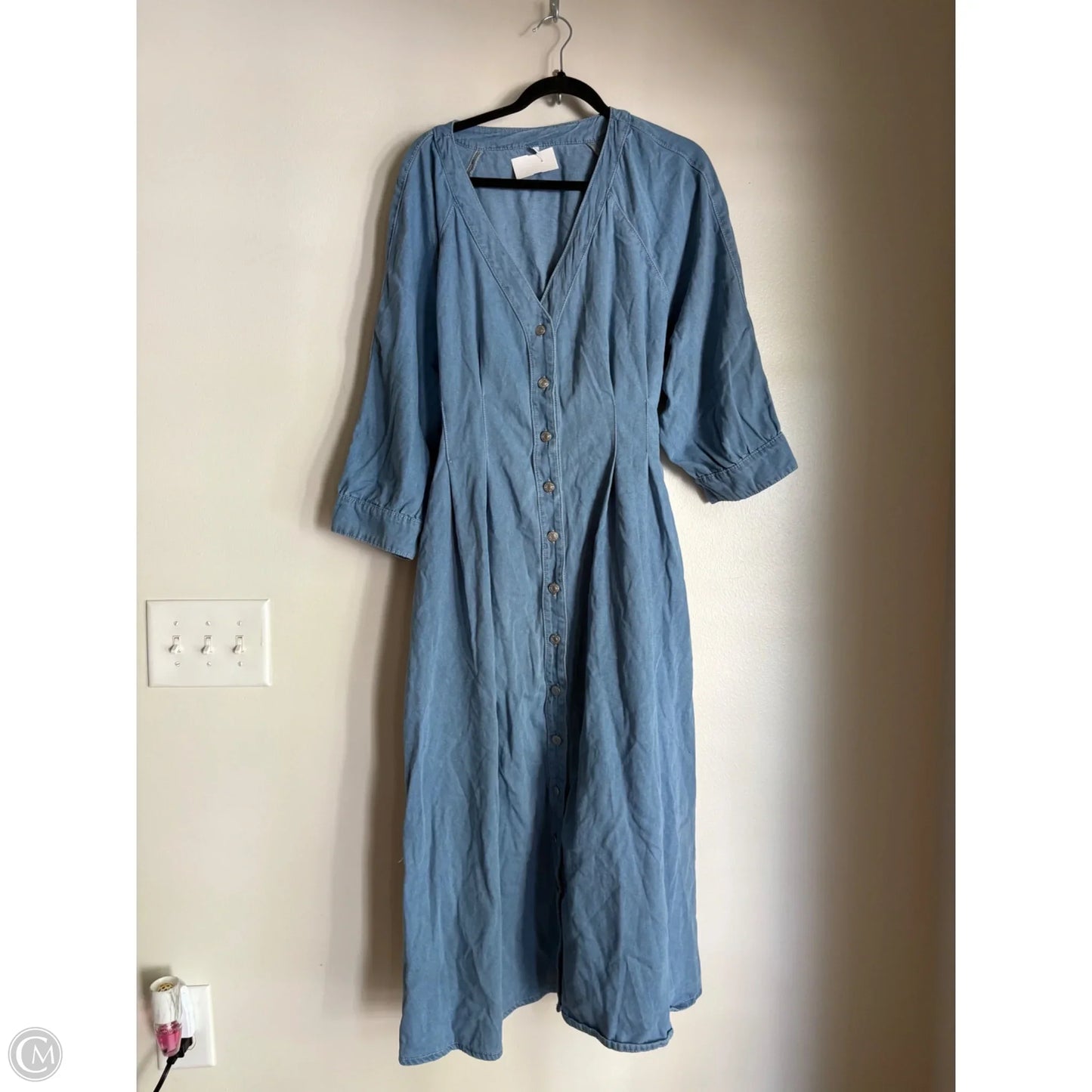 Dress Casual Midi By Clothes Mentor In Blue, Size: 2x
