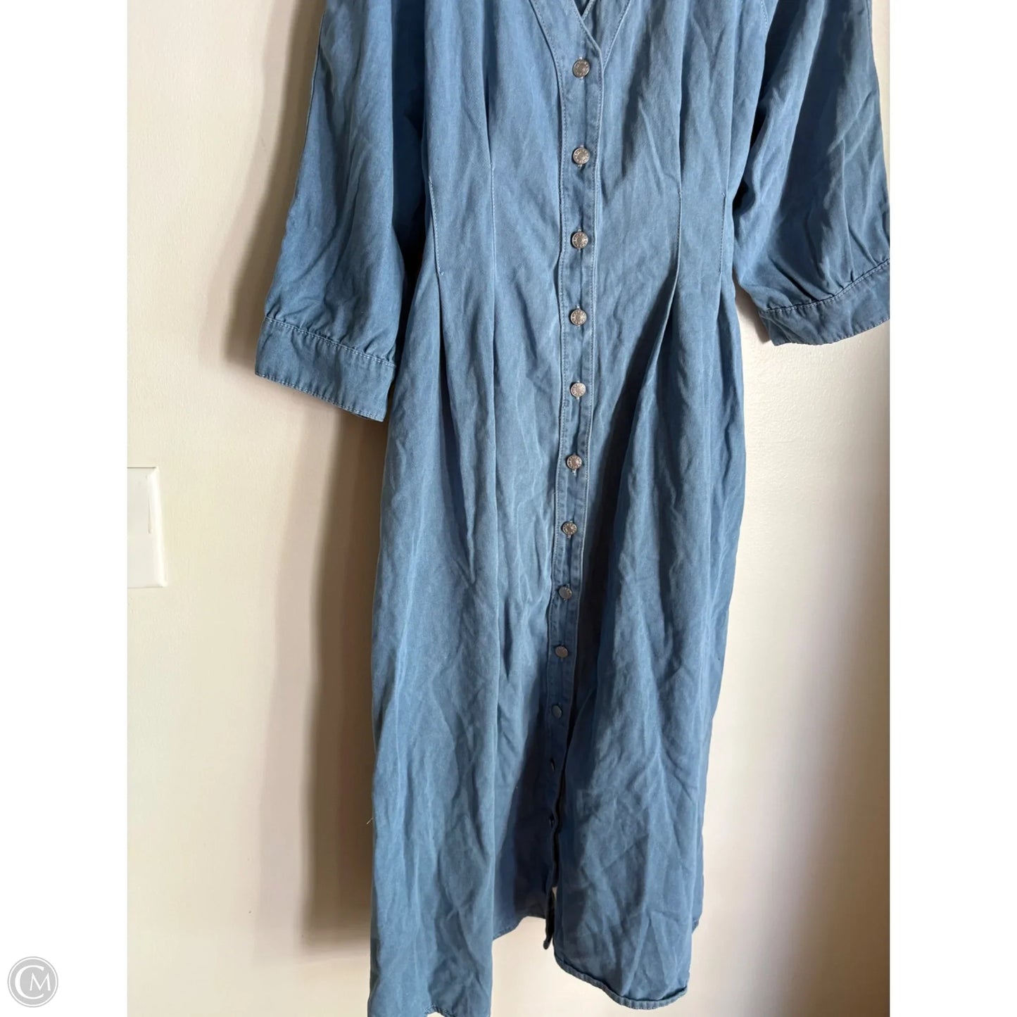 Dress Casual Midi By Clothes Mentor In Blue, Size: 2x