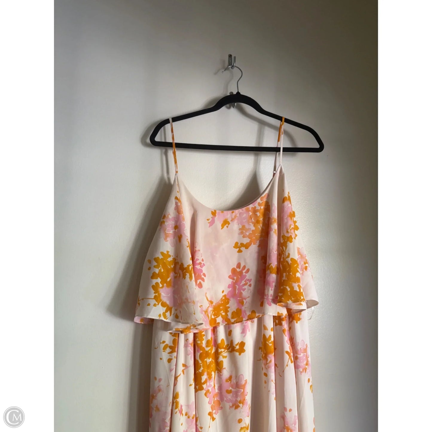 Dress Casual Midi By Paper Crown In Floral Print, Size: L
