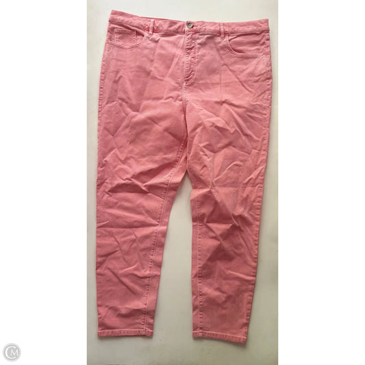 Jeans Skinny By Loft In Pink, Size: 18