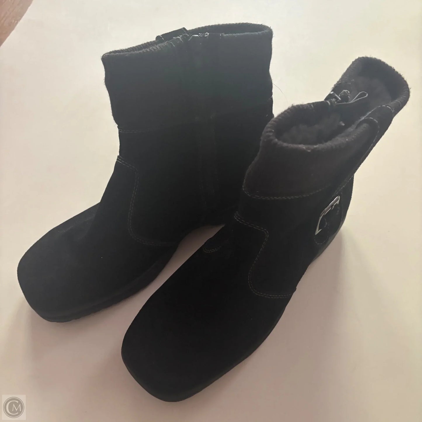 Boots Ankle Flats By Weatherproof In Black, Size: 8