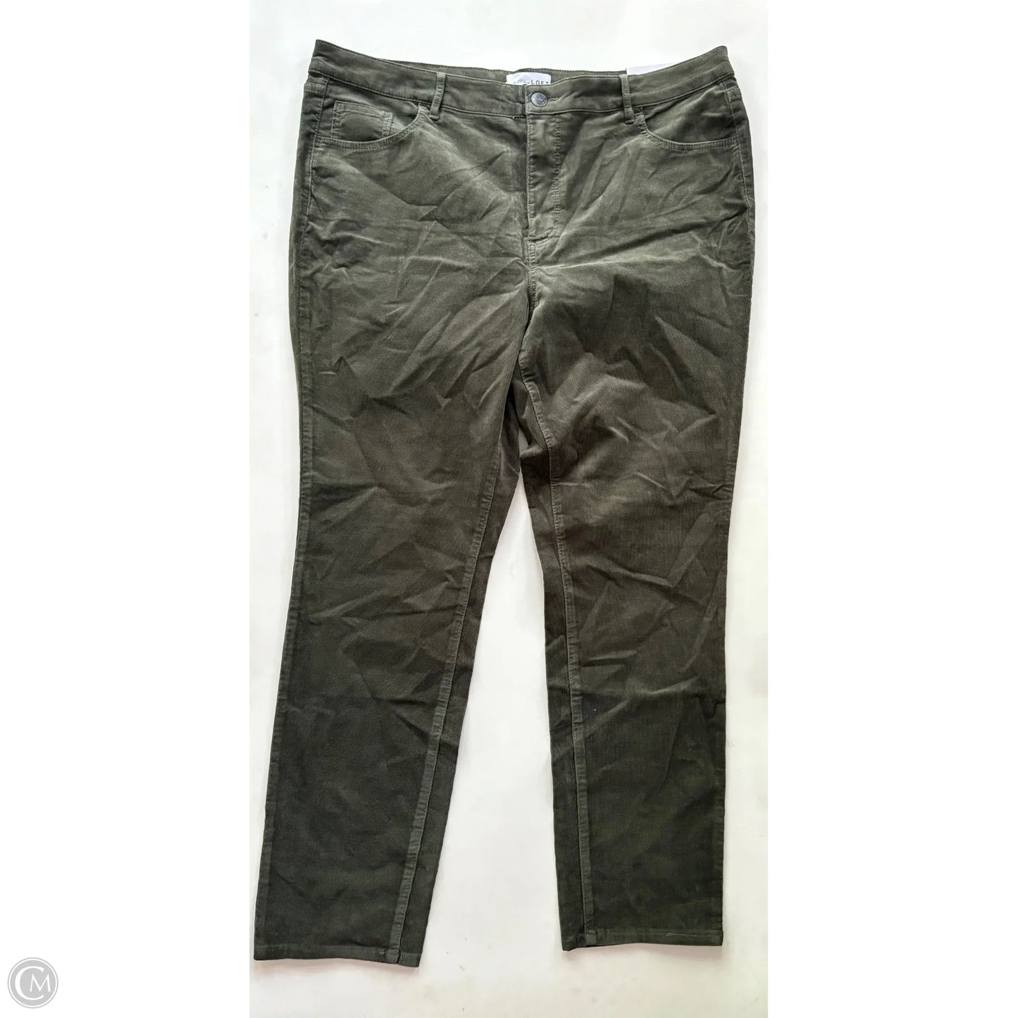 Jeans Skinny By Loft In Green, Size: 18