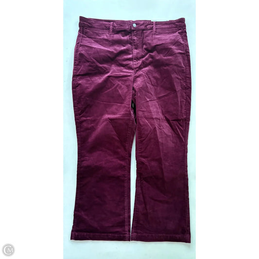 Jeans Skinny By Loft In Maroon, Size: 18