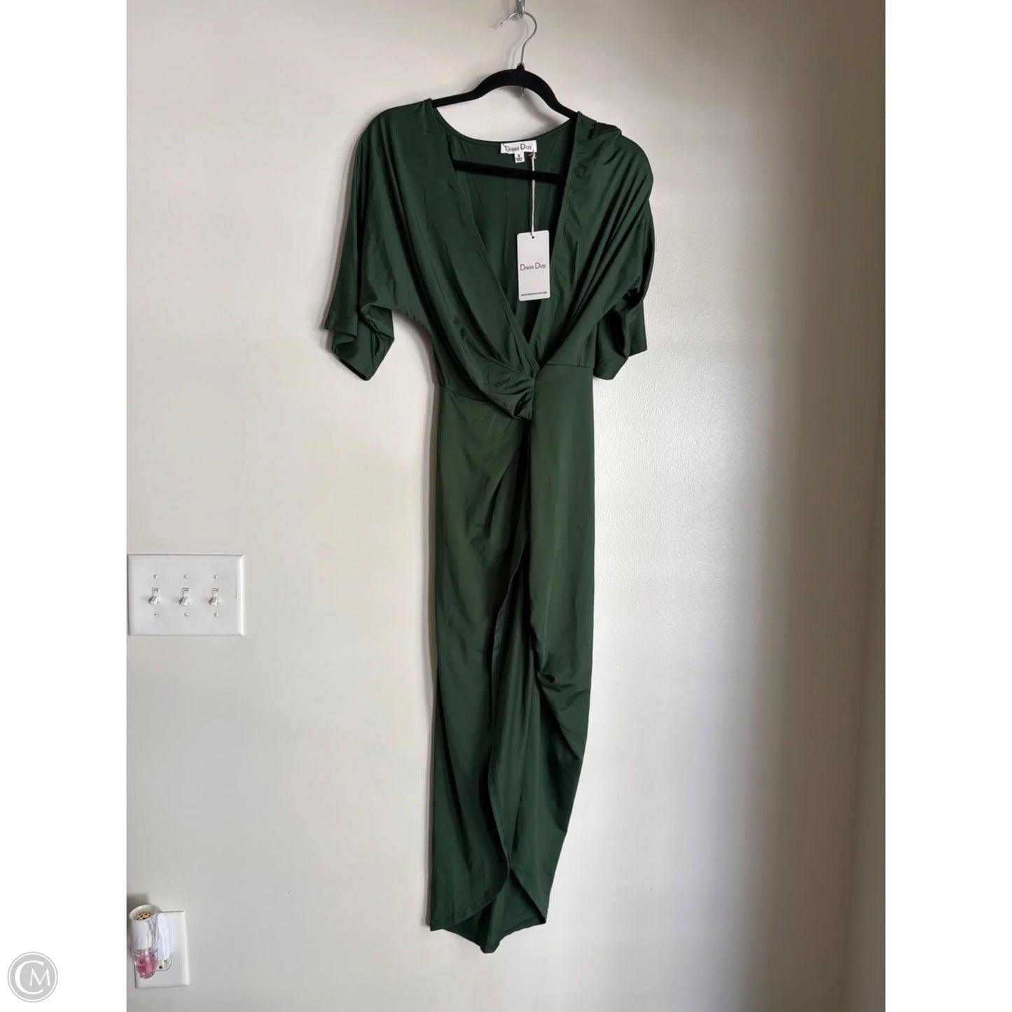 Dress Casual Midi By dress day In Green, Size: S