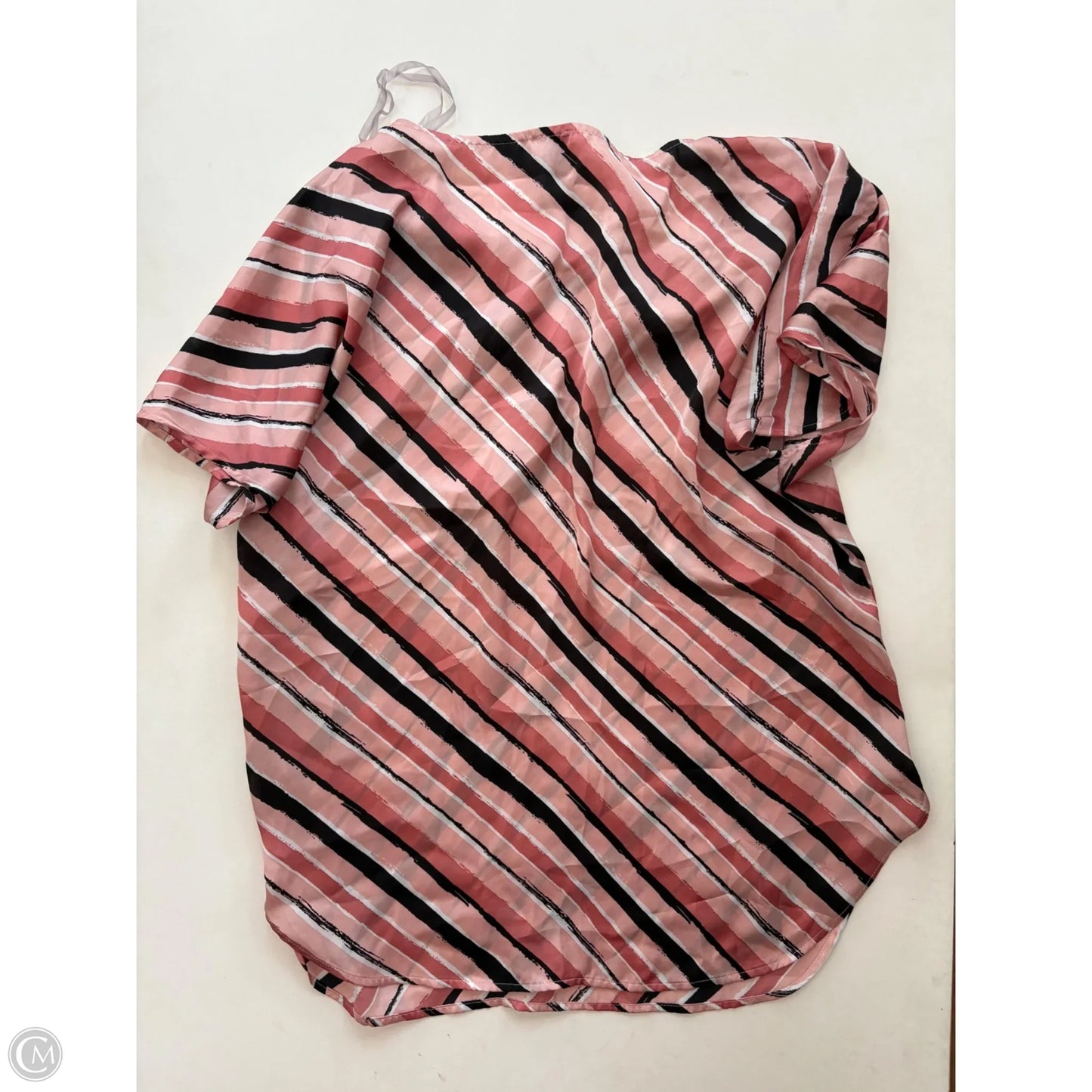 Blouse Short Sleeve By Anne Klein In Pink, Size: M