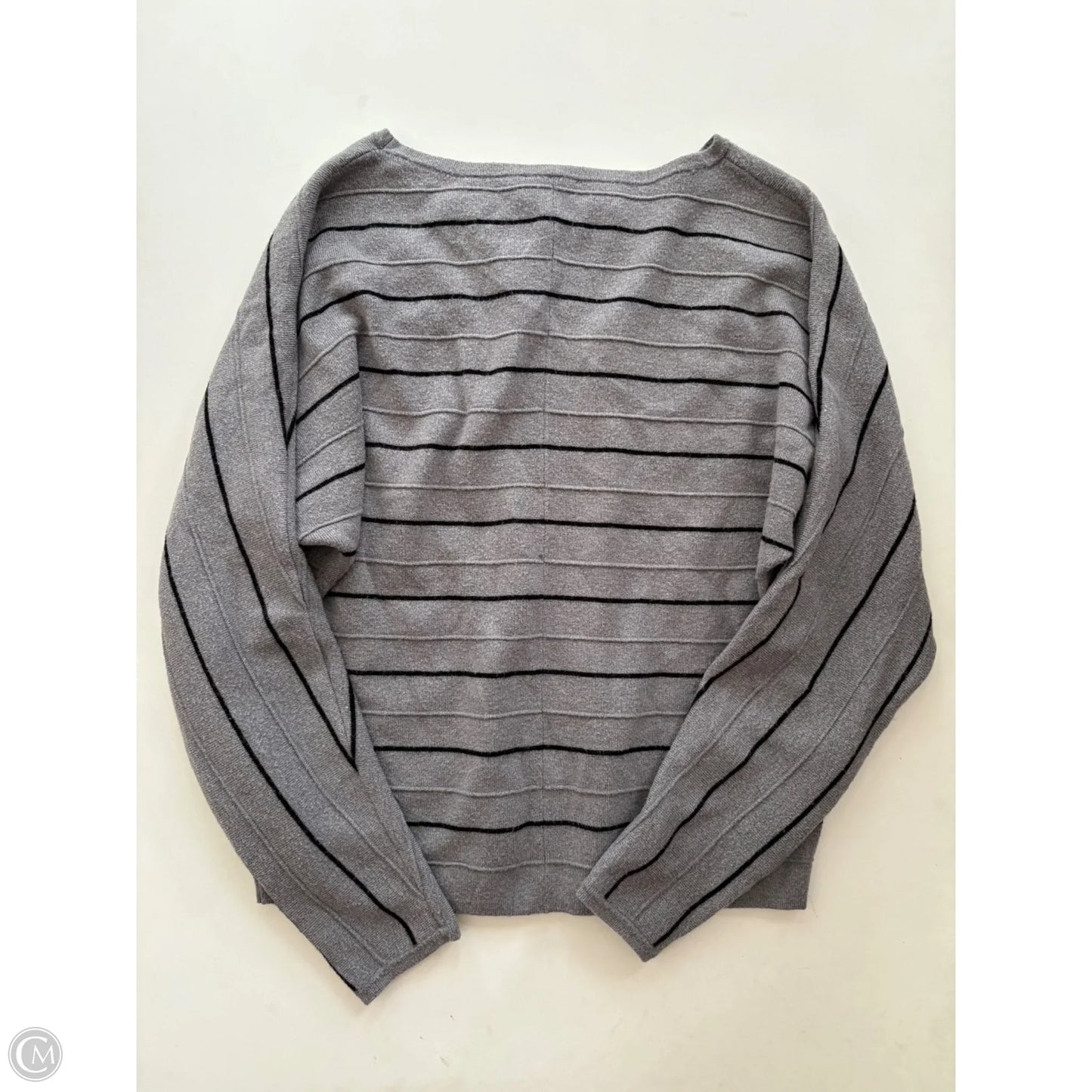 Sweater By Tahari By Arthur Levine In Grey, Size: M