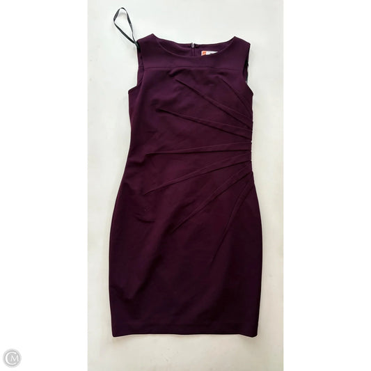 Dress Casual Midi By Calvin Klein In Purple, Size: 10p