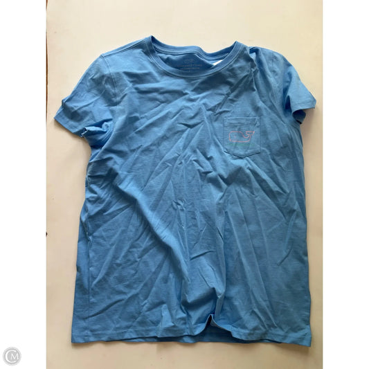Blouse Short Sleeve By Vineyard Vines In Blue, Size: L