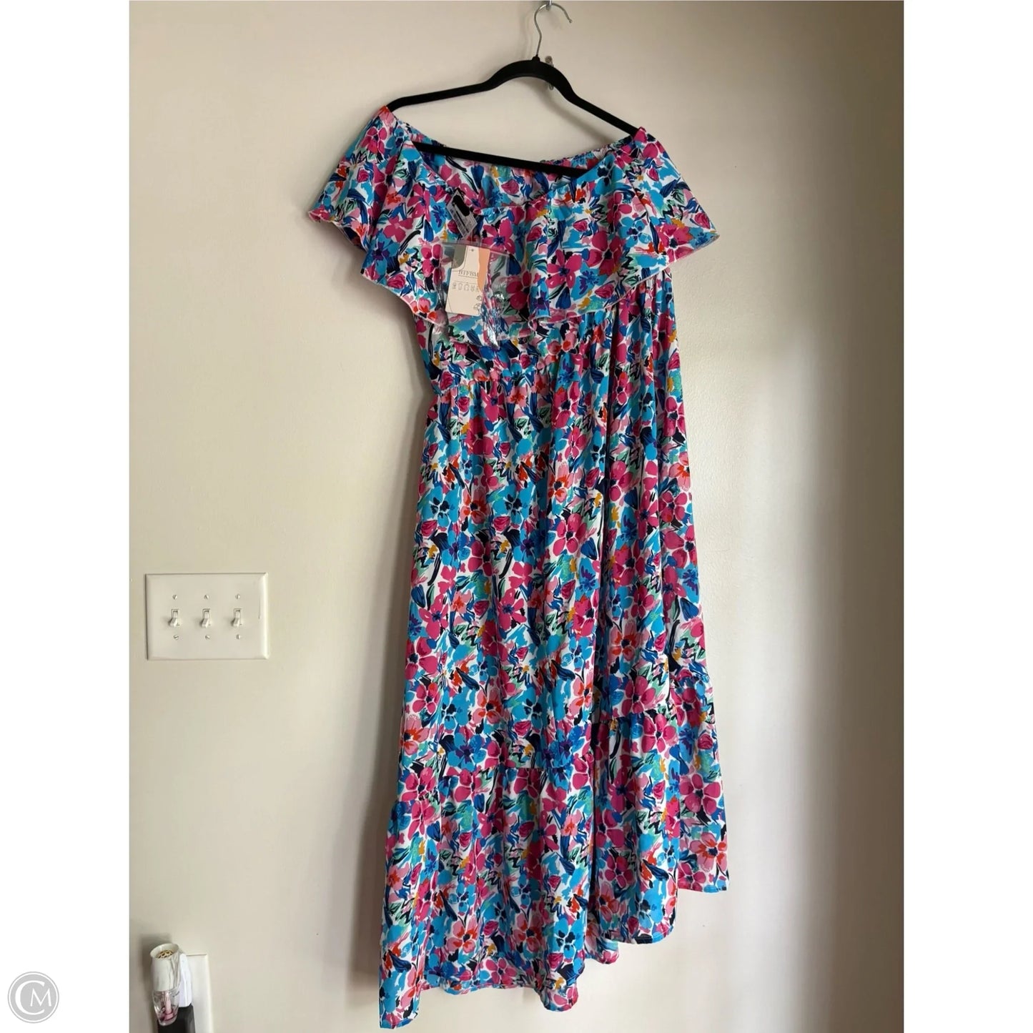 Dress Casual Midi By btfbm In Floral Print, Size: Xl