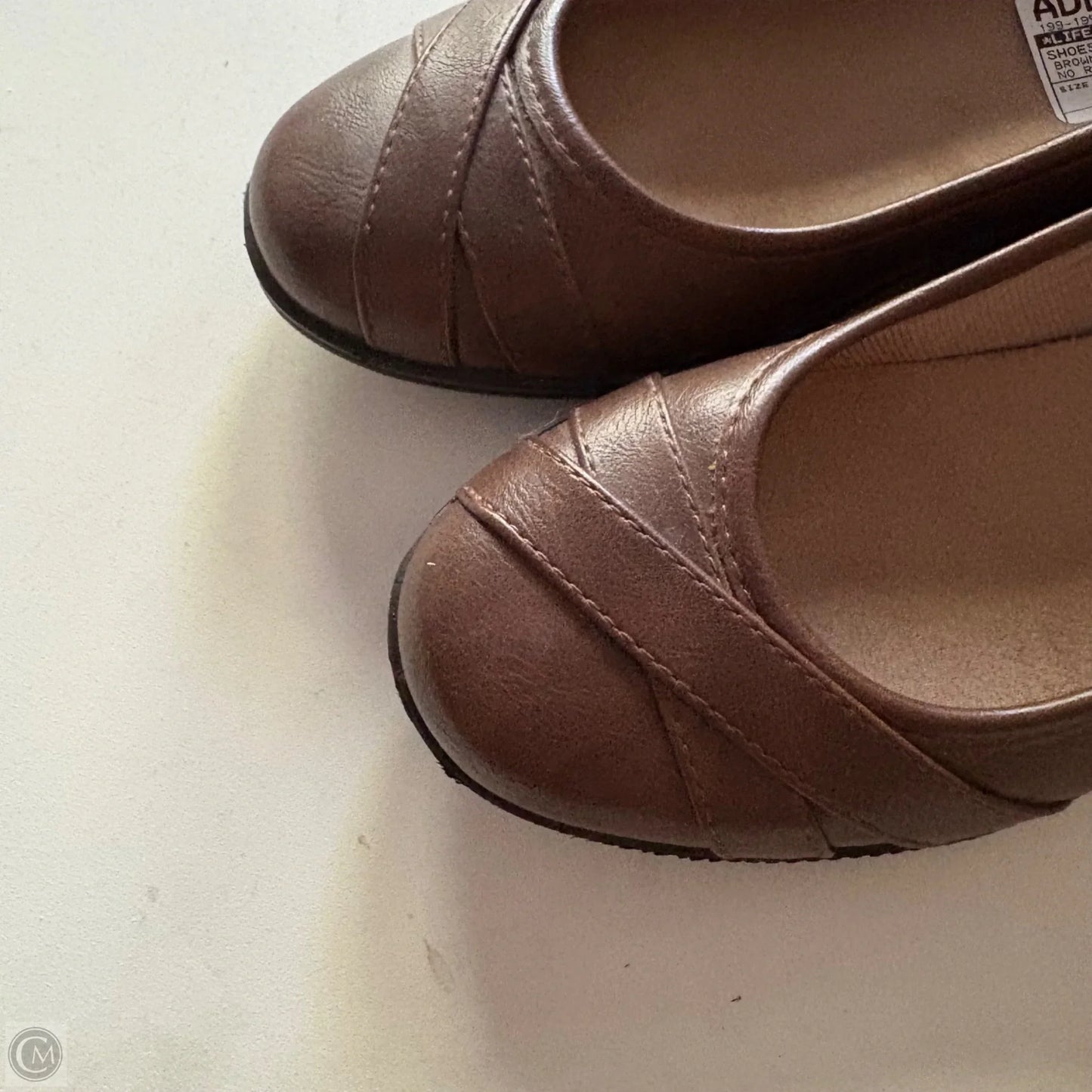 Shoes Heels Wedge By Life Stride In Brown, Size: 6