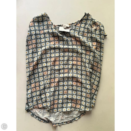 Blouse Short Sleeve By Loft In Floral Print, Size: Xs