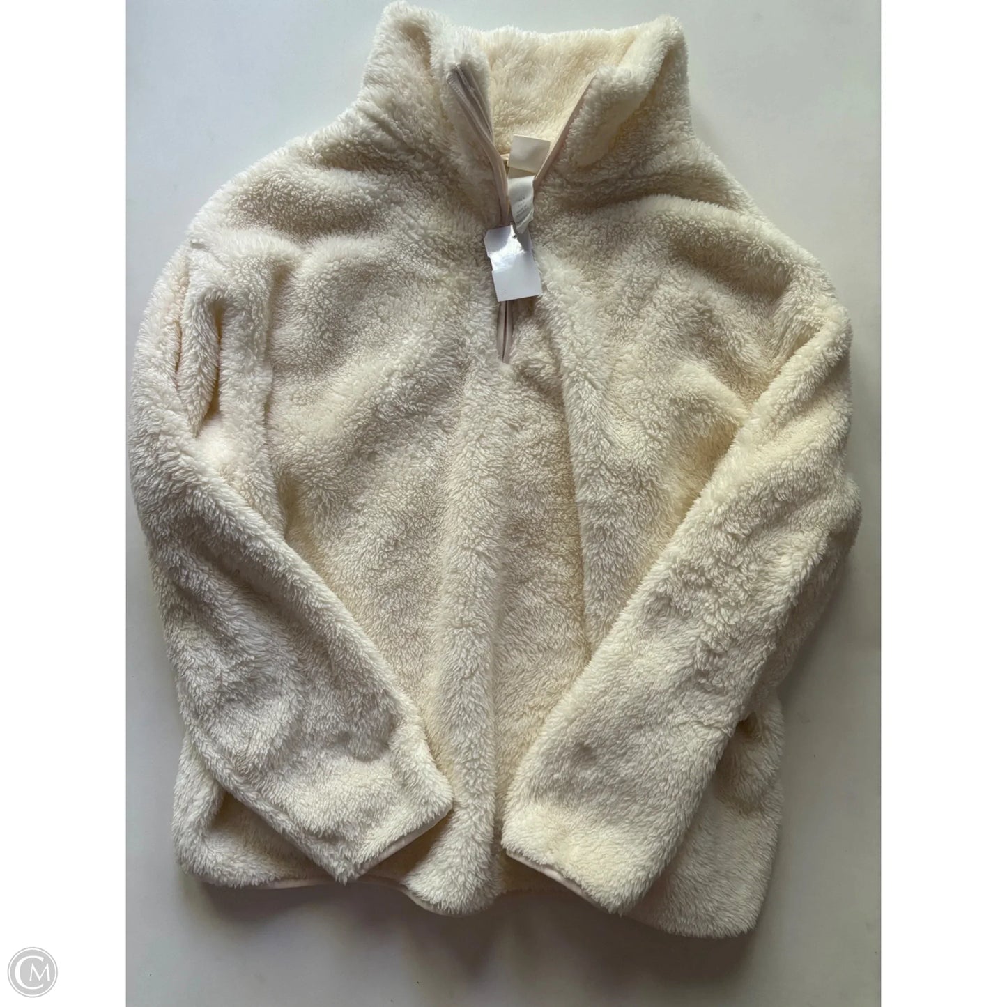 Jacket Faux Fur & Sherpa By H&m In Cream, Size: S
