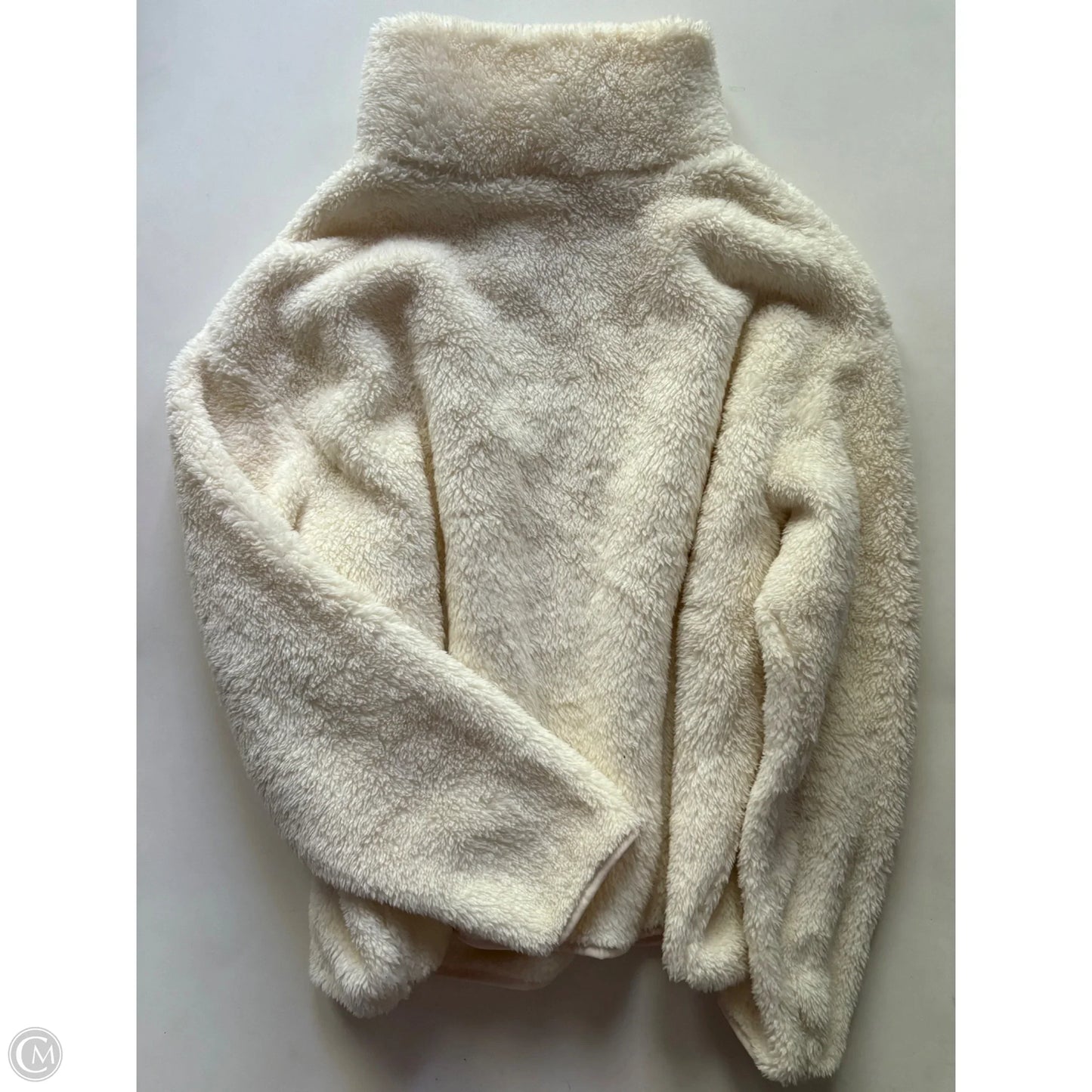 Jacket Faux Fur & Sherpa By H&m In Cream, Size: S