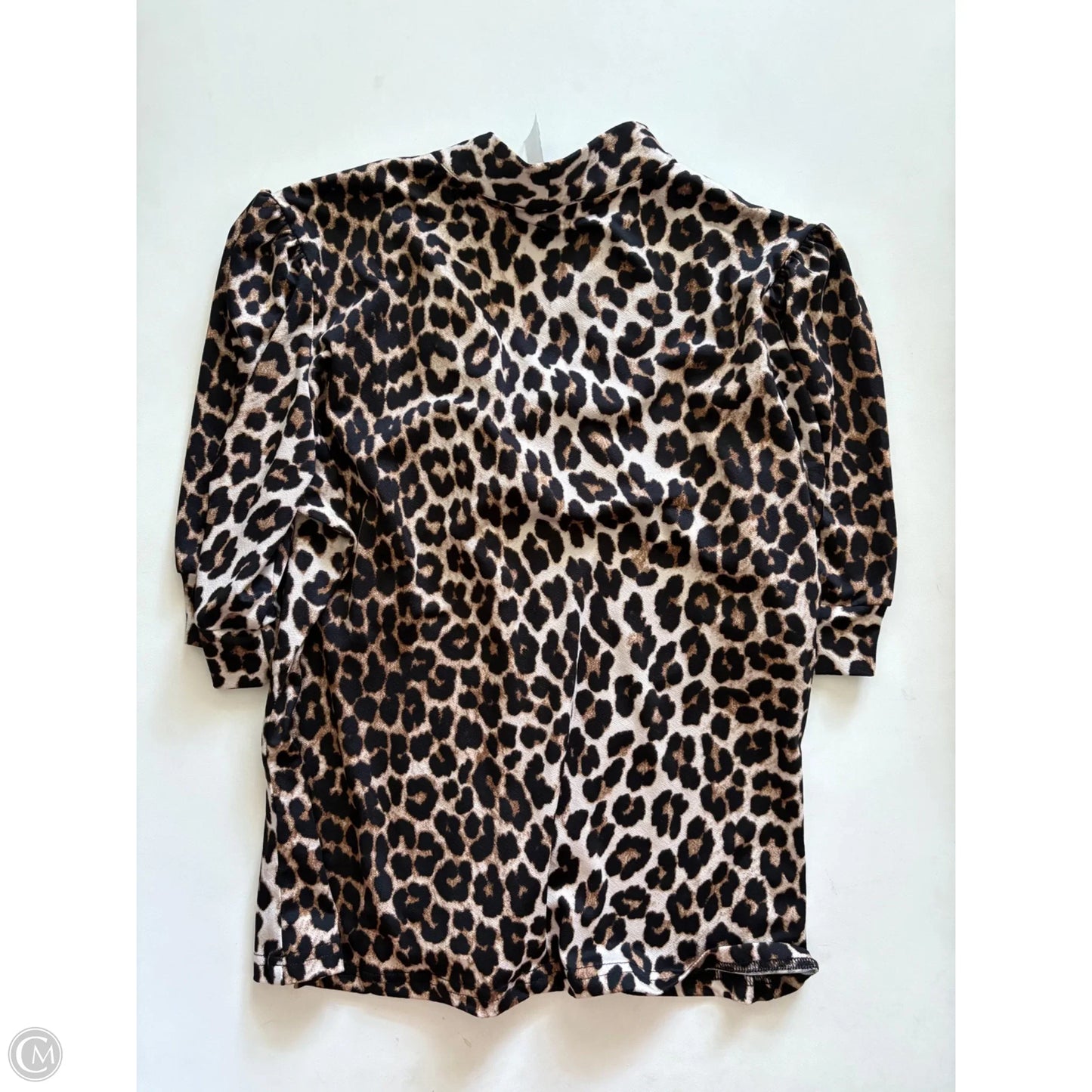 Blouse Short Sleeve By Jules & Leopold In Leopard Print, Size: M