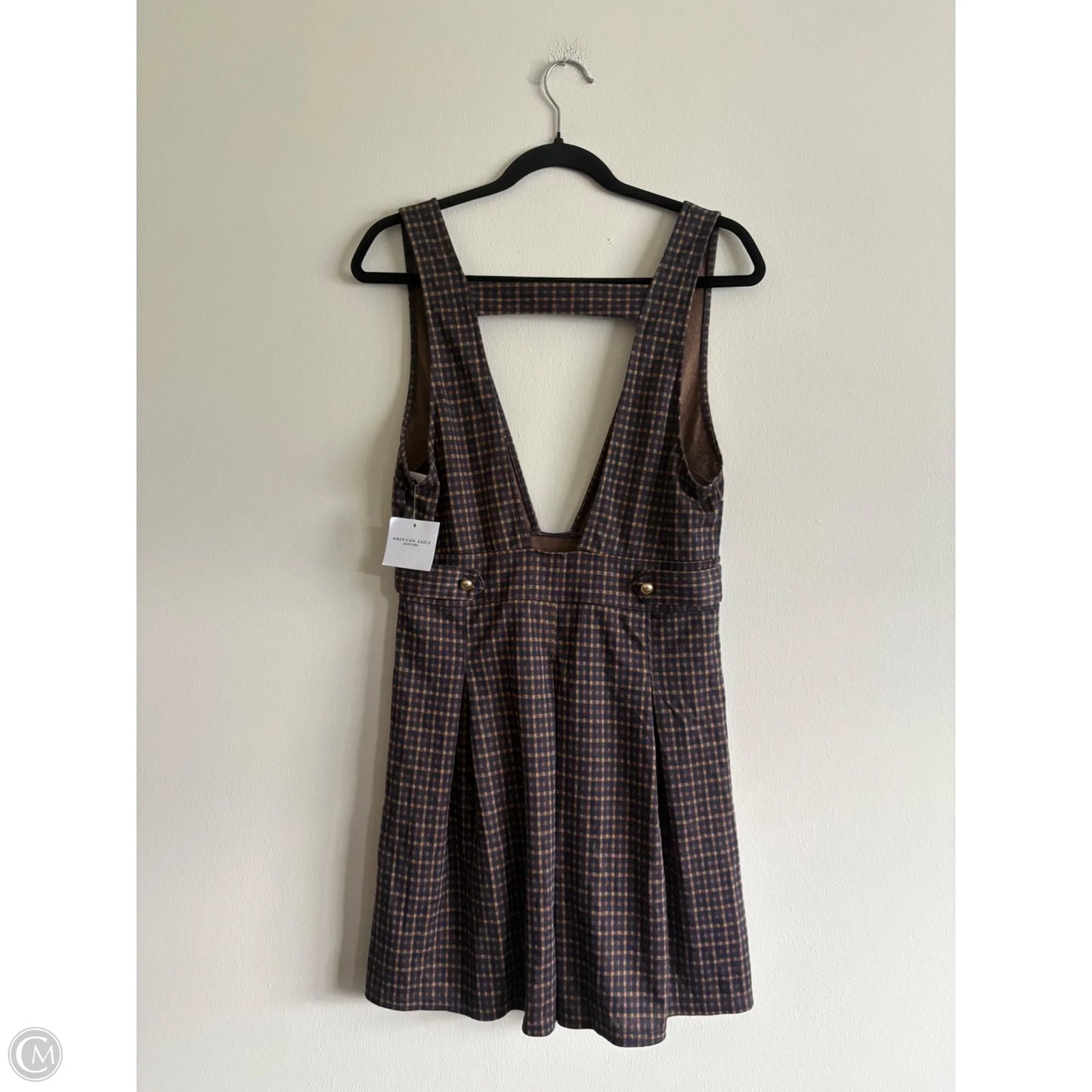 Dress Casual Midi By American Eagle In Plaid Pattern, Size: S