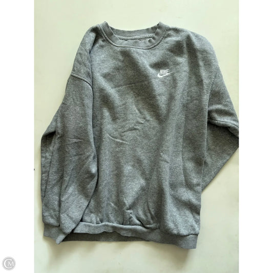 Athletic Jacket By Nike In Grey, Size: Xl