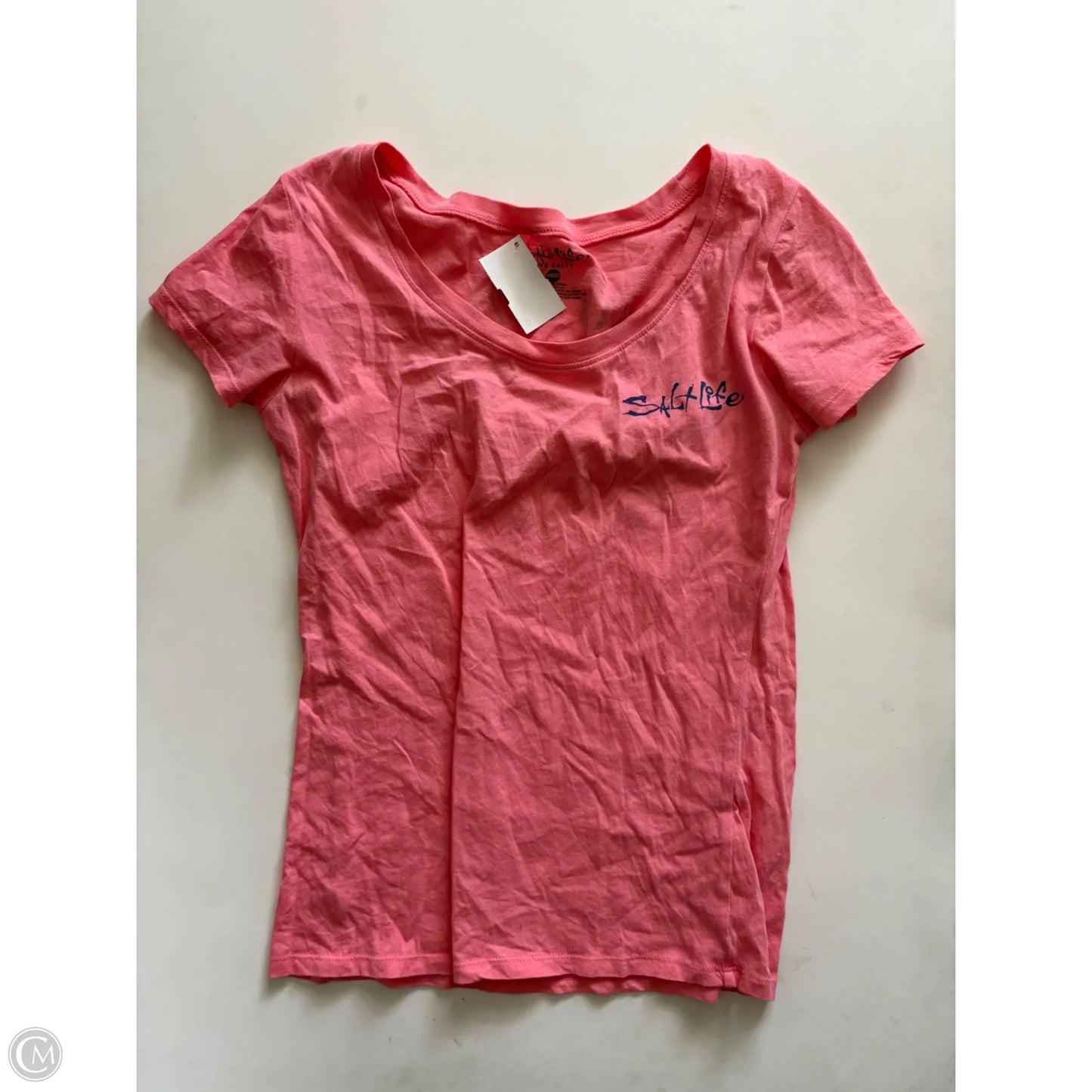 Top Short Sleeve By Salt Life In Pink, Size: M