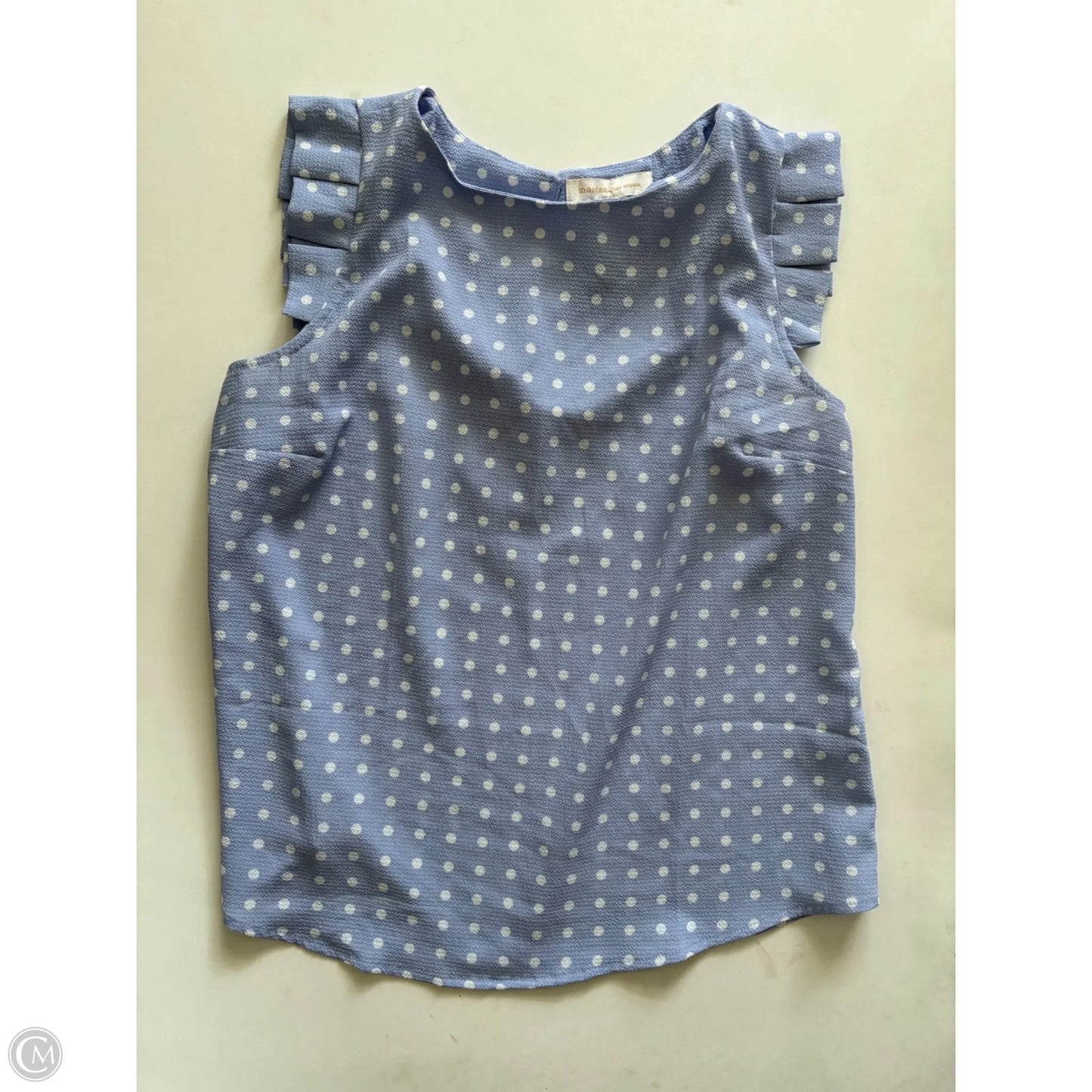 Blouse Sleeveless By Monteau In Blue, Size: L