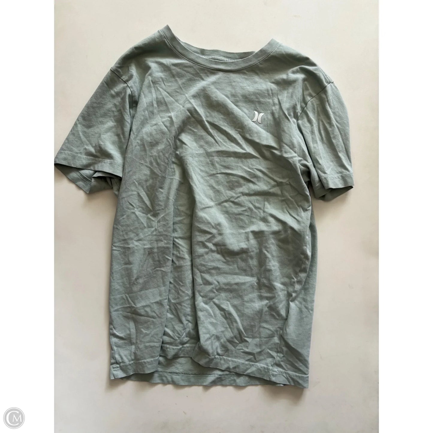 Top Short Sleeve By Hurley In Grey, Size: S