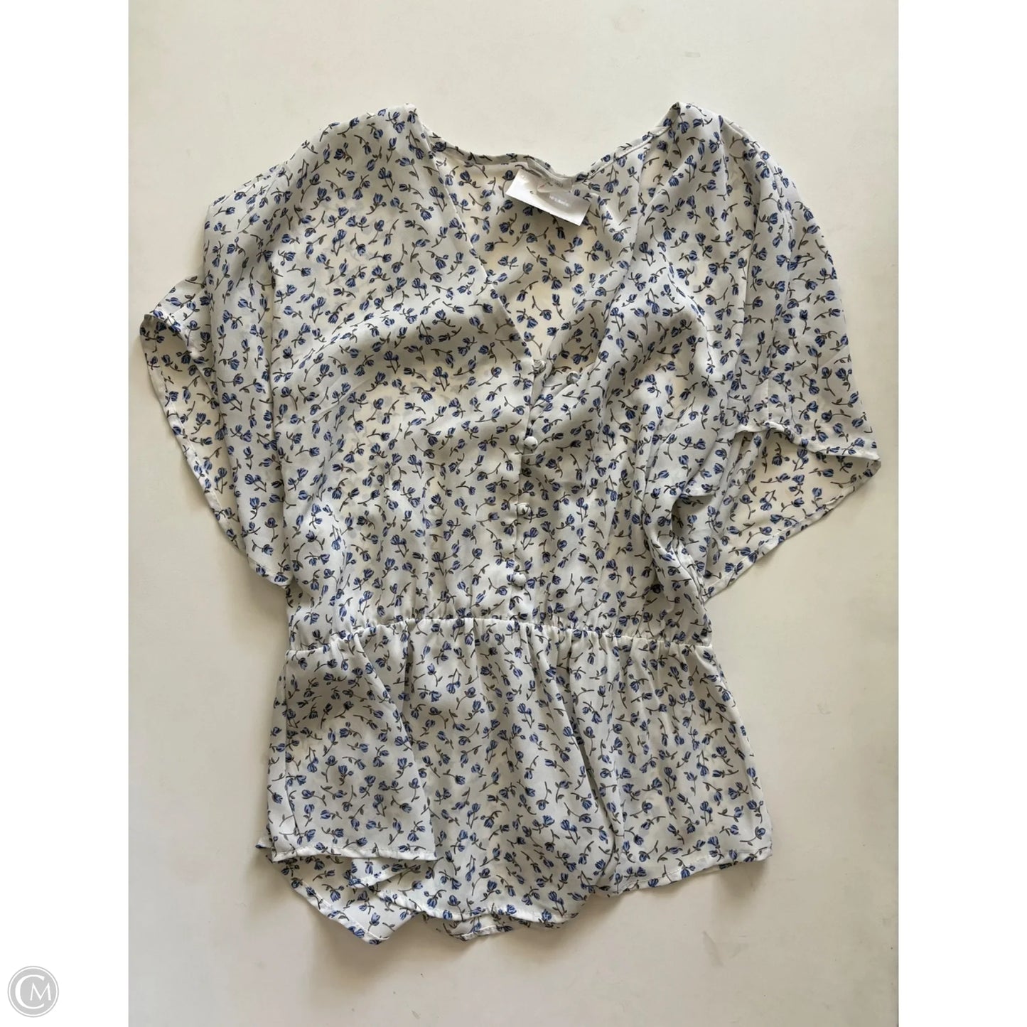 Blouse Short Sleeve By Sienna Sky In Floral Print, Size: M