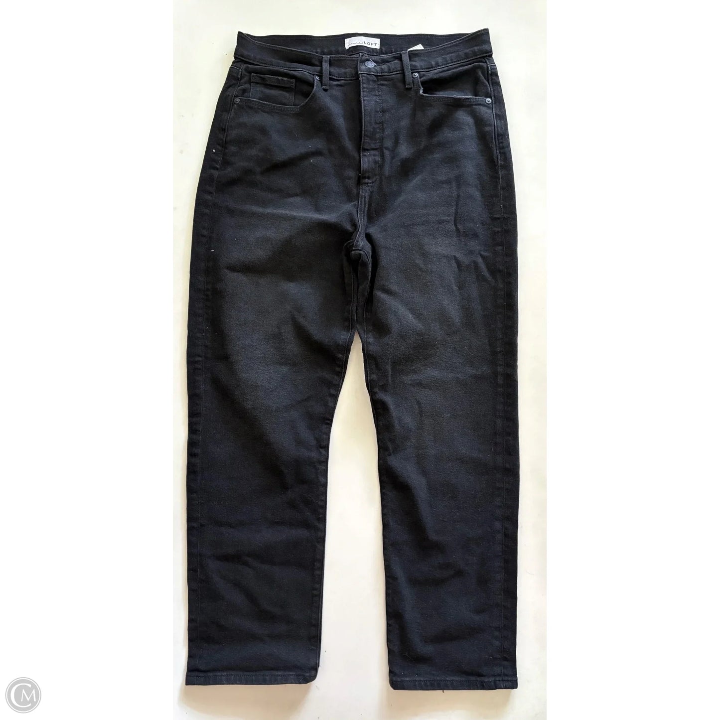 Jeans Straight By Loft In Grey, Size: 12