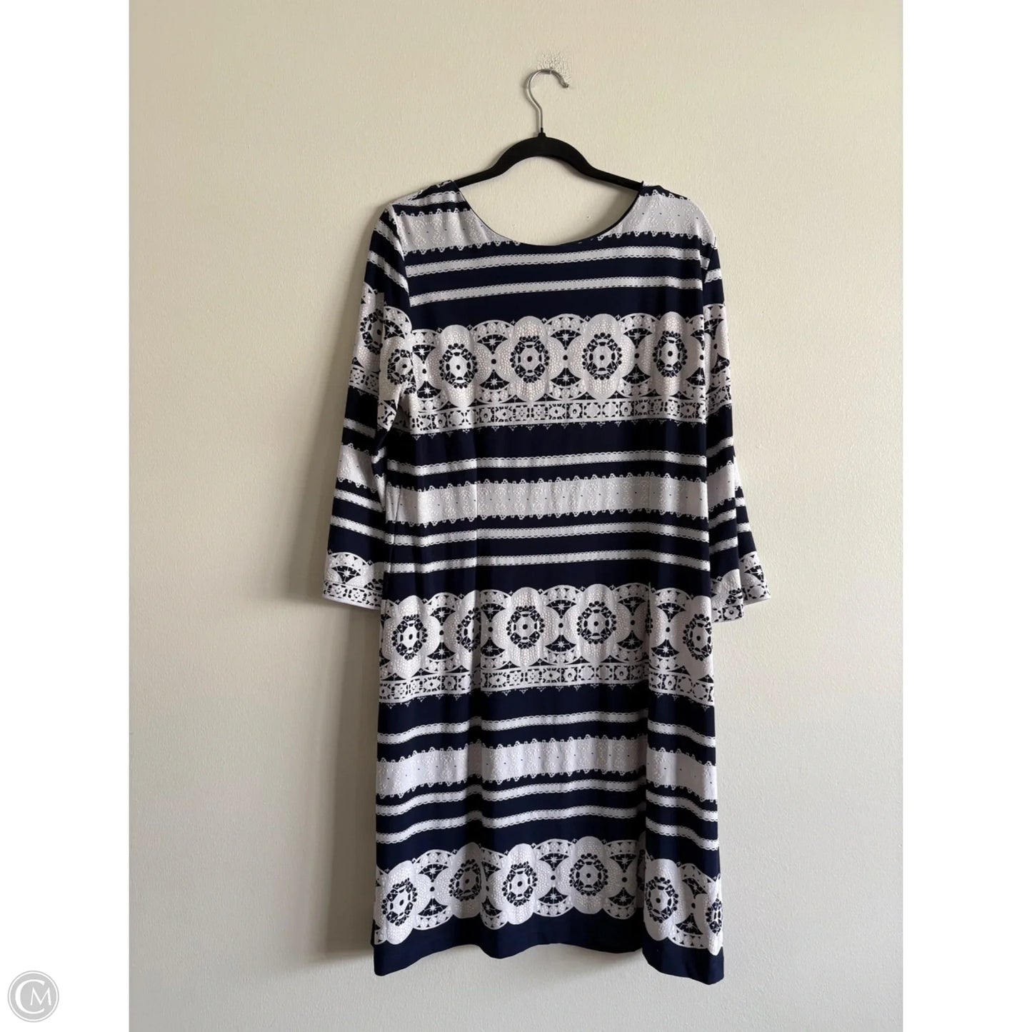 Dress Casual Midi By Studio 1 In Blue, Size: 18