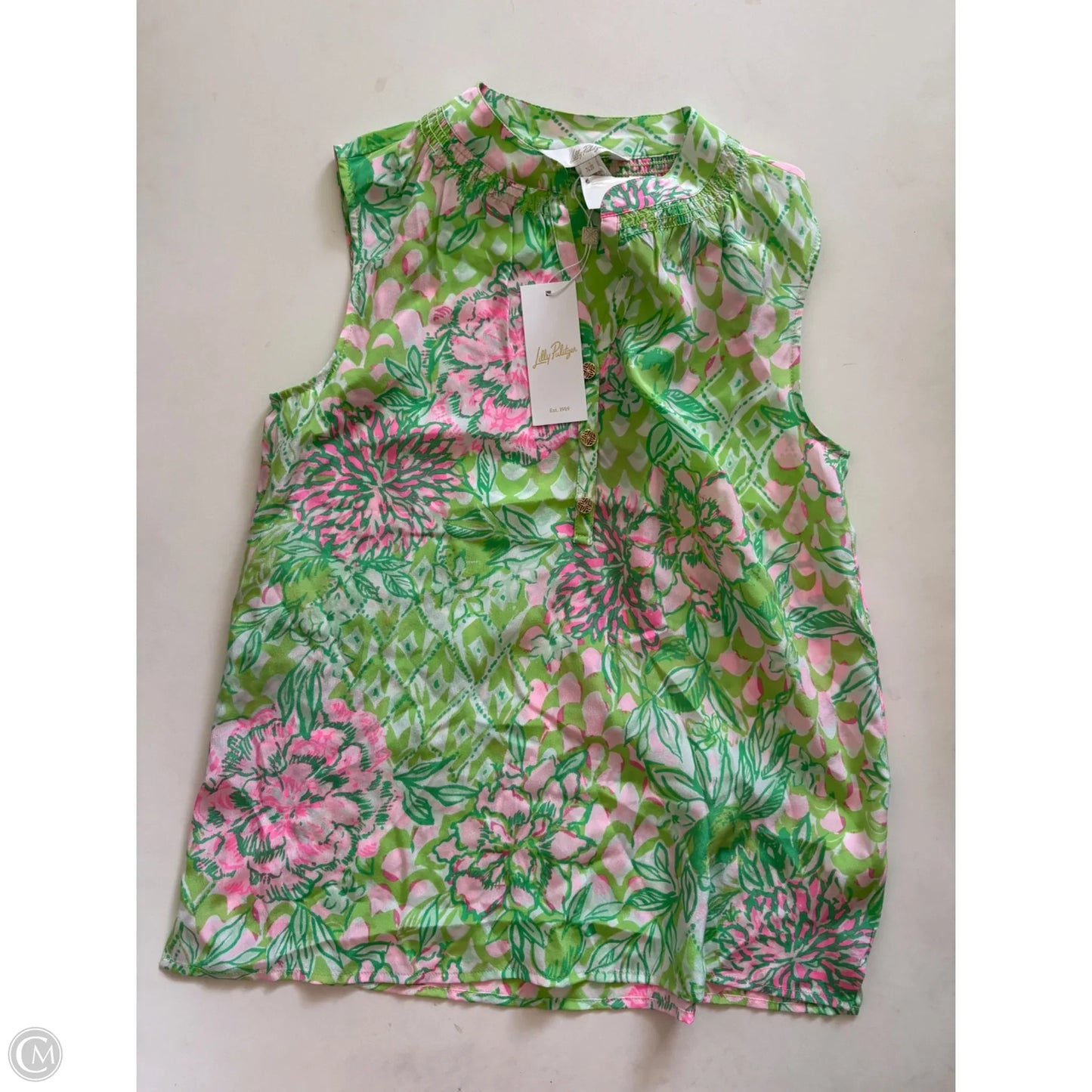 Tank Top Designer By Lilly Pulitzer In Green, Size: Xs