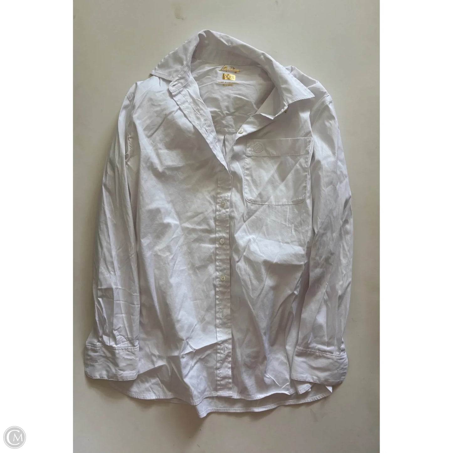 Blouse Designer By Lilly Pulitzer In White, Size: Xxs
