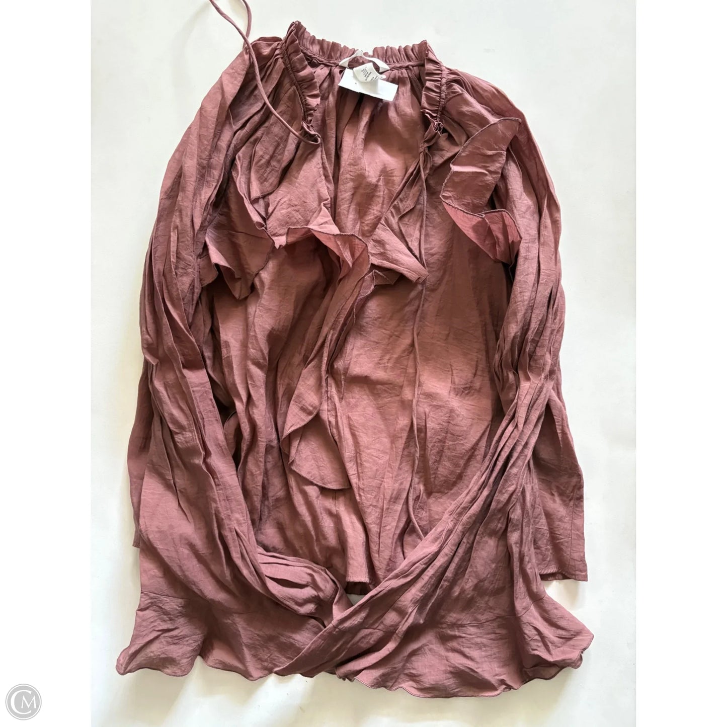 Blouse Long Sleeve By H&m In Pink, Size: M