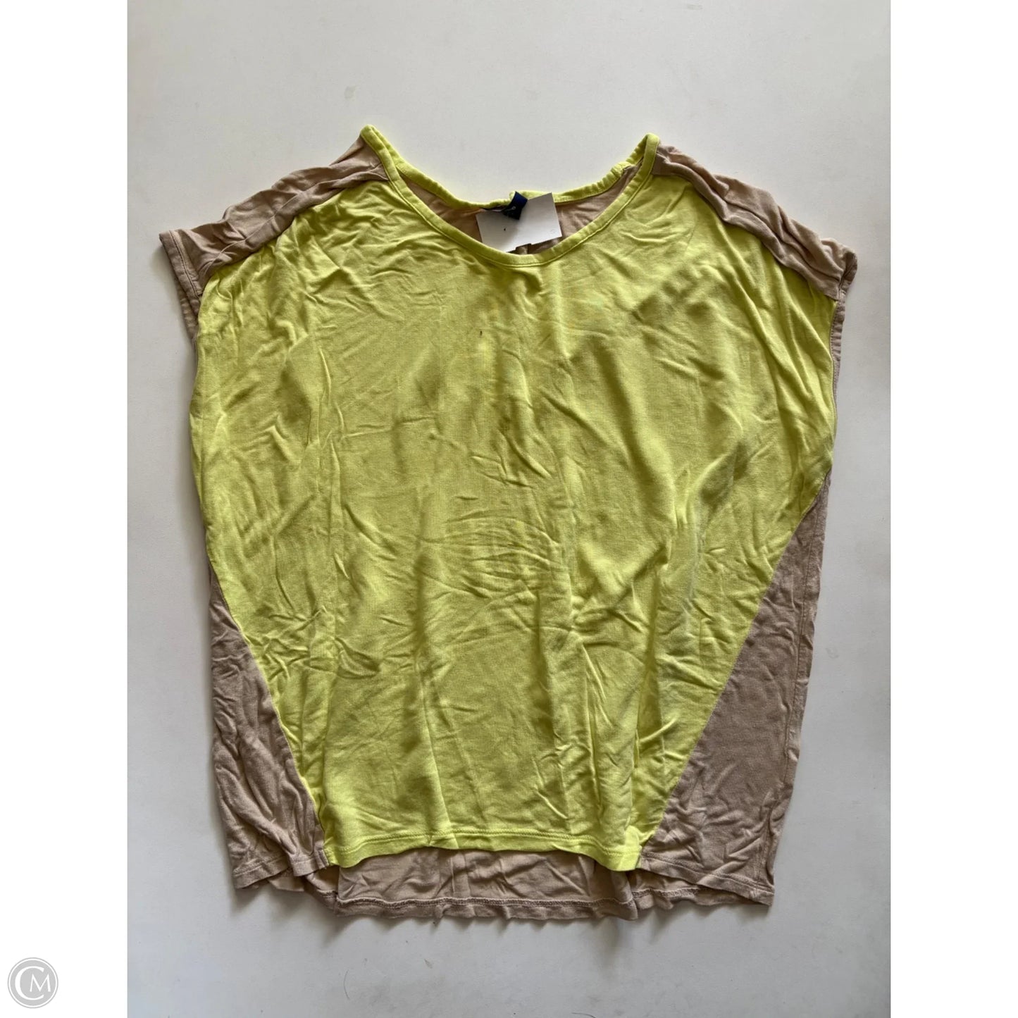 Blouse Short Sleeve By Gap In Tan, Size: M