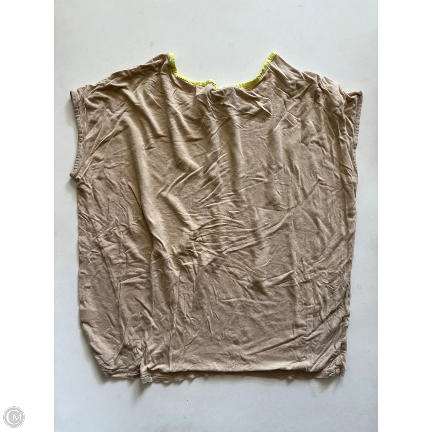 Blouse Short Sleeve By Gap In Tan, Size: M