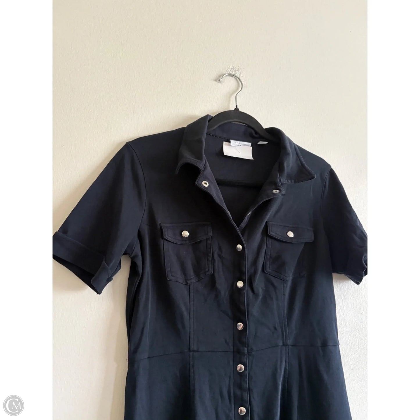 Dress Casual Midi By New York And Co In Blue, Size: M