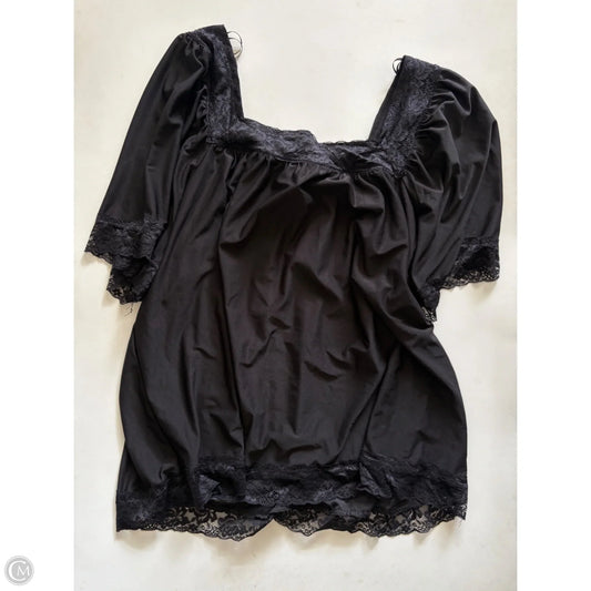Blouse Short Sleeve By Sweet Rain In Black, Size: 1x