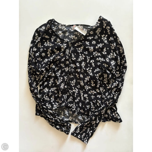 Blouse Long Sleeve By Pink Rose In Black, Size: M