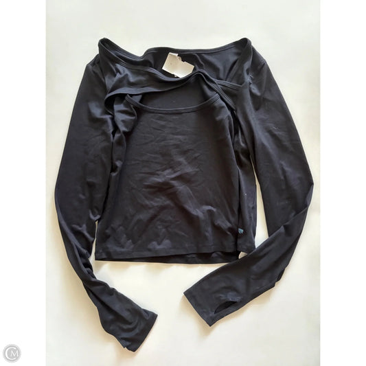 Athletic Top Long Sleeve Collar By cycle house In Black, Size: L