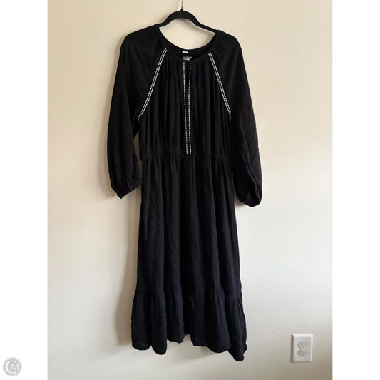 Dress Casual Midi By Old Navy In Black, Size: Xl