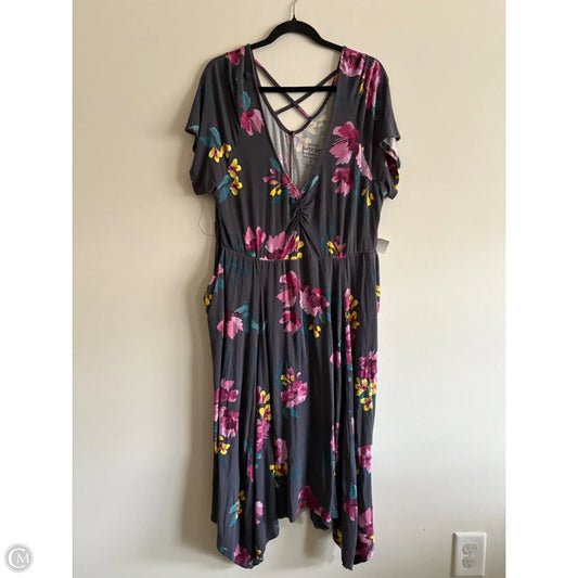 Dress Casual Midi By Torrid In Floral Print, Size: 3x