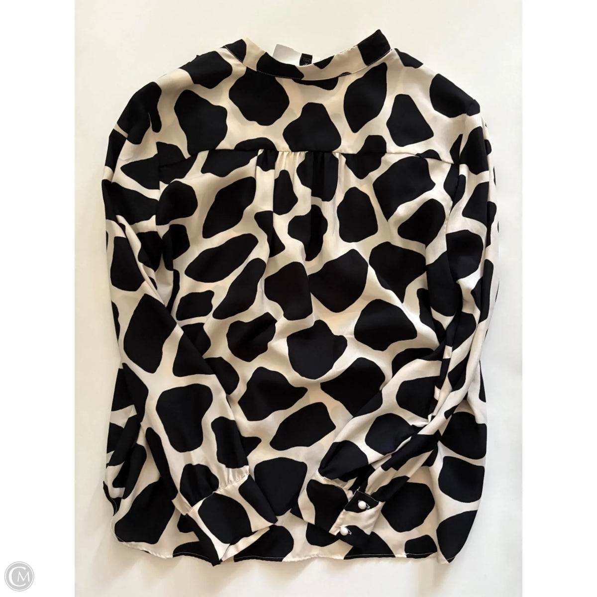 Blouse Long Sleeve By Ann Taylor In Black, Size: L
