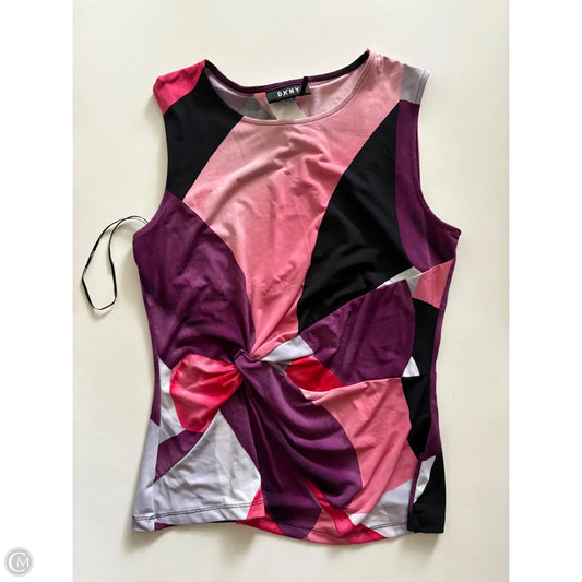 Blouse Sleeveless By Dkny In Multi-colored, Size: S