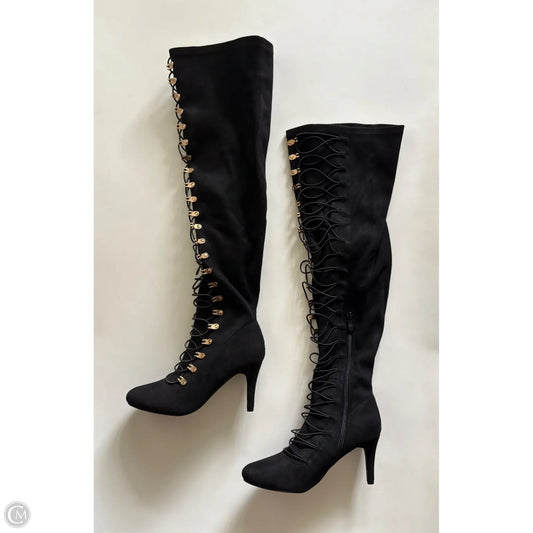 Boots Over-the-knee Heels By Clothes Mentor In Black, Size: 6
