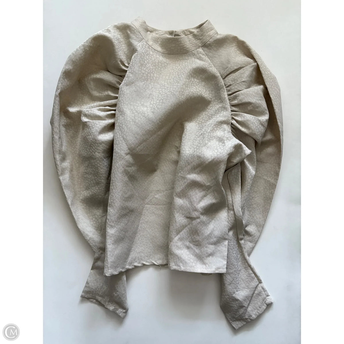 Blouse Long Sleeve By H&m In Cream, Size: M