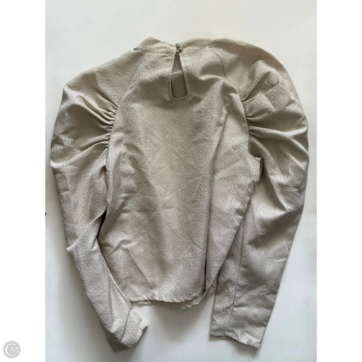 Blouse Long Sleeve By H&m In Cream, Size: M