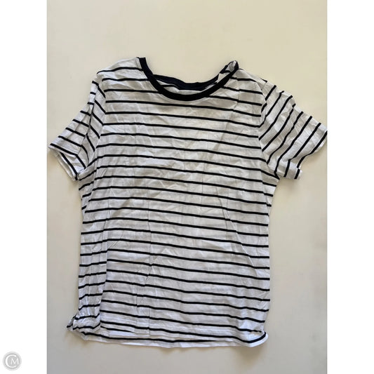 Blouse Short Sleeve By Vineyard Vines In Striped Pattern, Size: M