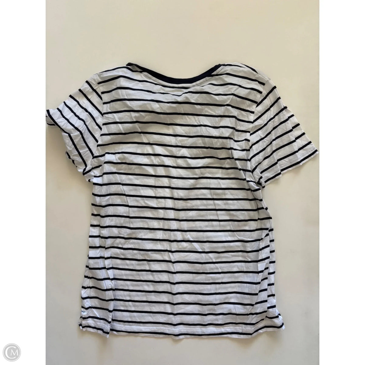 Blouse Short Sleeve By Vineyard Vines In Striped Pattern, Size: M