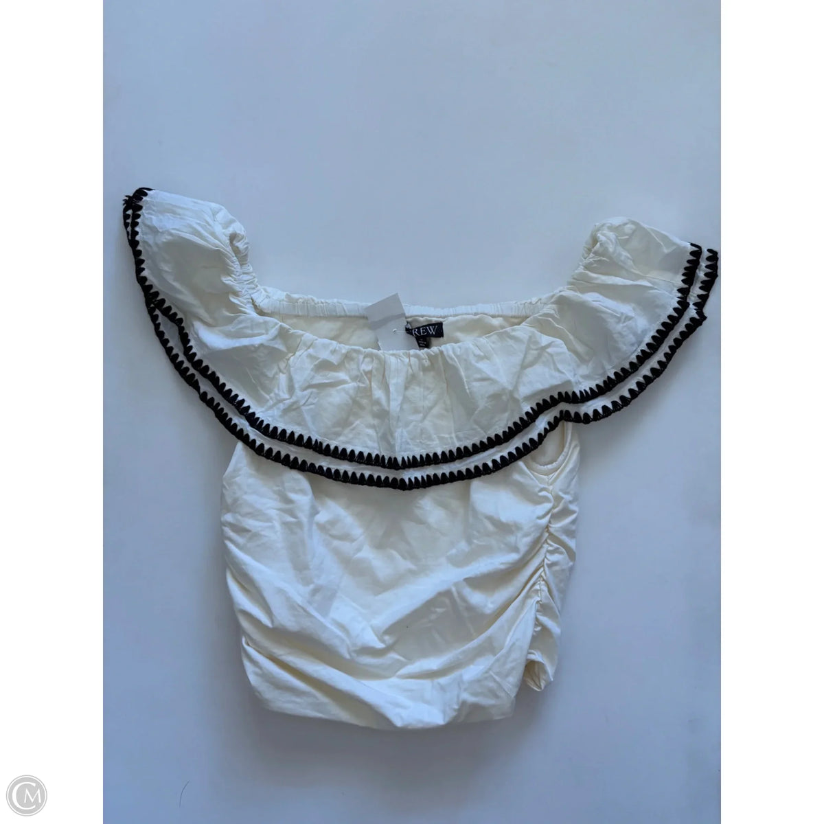 Blouse Short Sleeve By J. Crew In White, Size: M