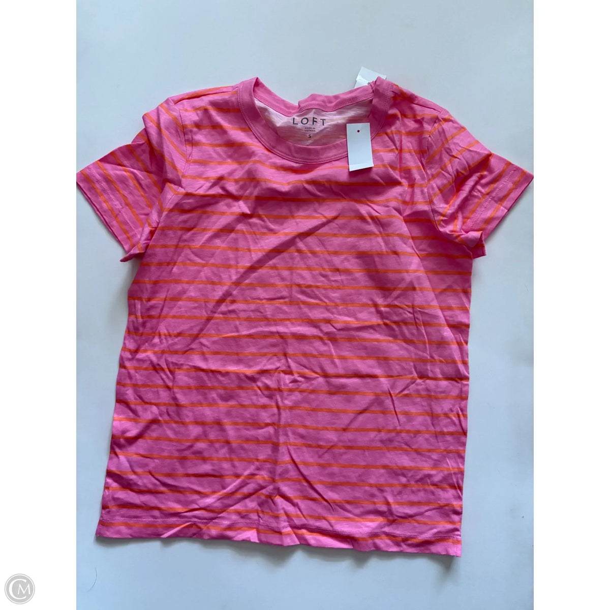 Blouse Short Sleeve By Loft In Pink, Size: S