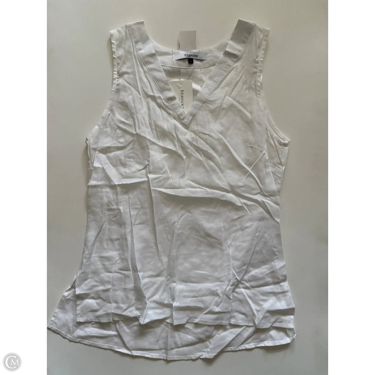 Blouse Sleeveless By bisouxx In White, Size: M