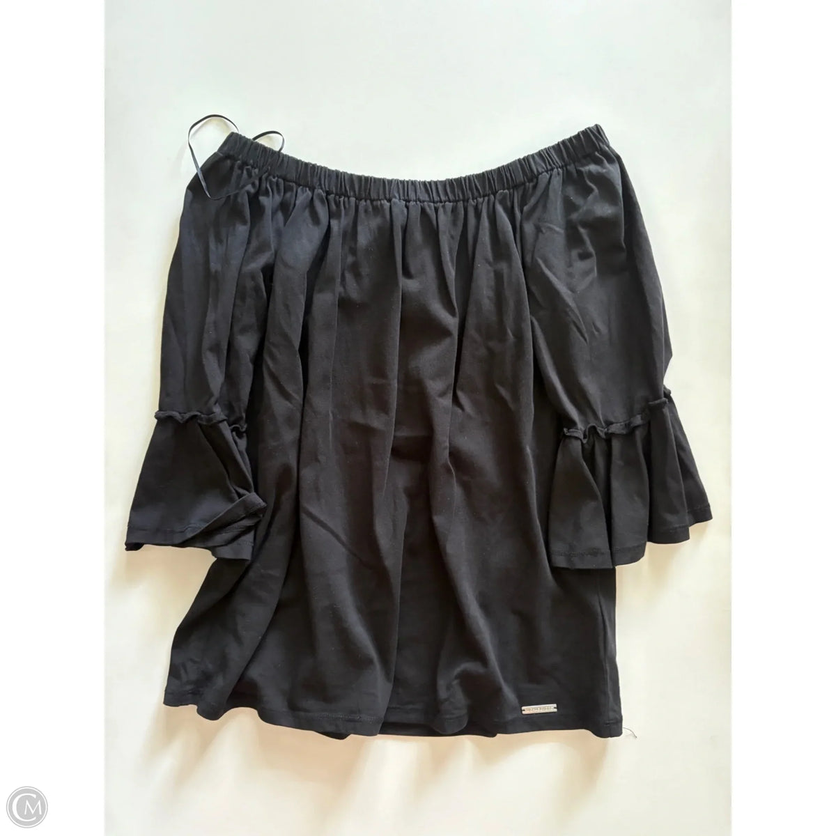 Blouse Short Sleeve By Michael By Michael Kors In Black, Size: M